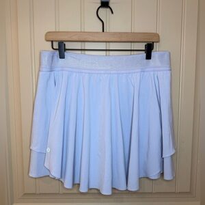 Lululemon Court Rival HR High Rise Skirt Sz 12 Pastel Blue Elastic Waist Pull On